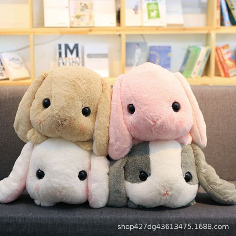 image-Plush Rabbit Doll 45cm Lop-Eared Stuffed Animal Pillow