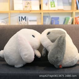 image-Plush Rabbit Doll 45cm Lop-Eared Stuffed Animal Pillow