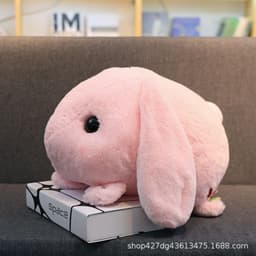 image-Plush Rabbit Doll 45cm Lop-Eared Stuffed Animal Pillow