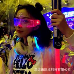 image-LED Luminous Party Glasses Acrylic Light Up Eyewear