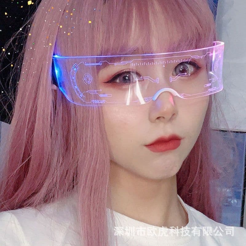 image-LED Luminous Party Glasses Acrylic Light Up Eyewear