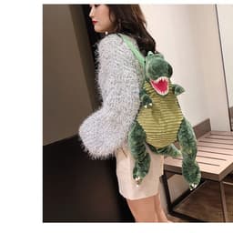 image-Dinosaur Plush Backpack for Children Cartoon Toy Bag