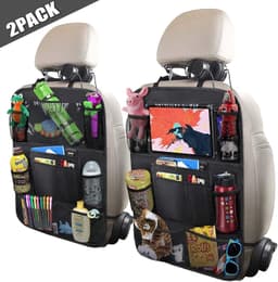 image-Car Seat Back Organizer Storage Bag Oxford Cloth Black