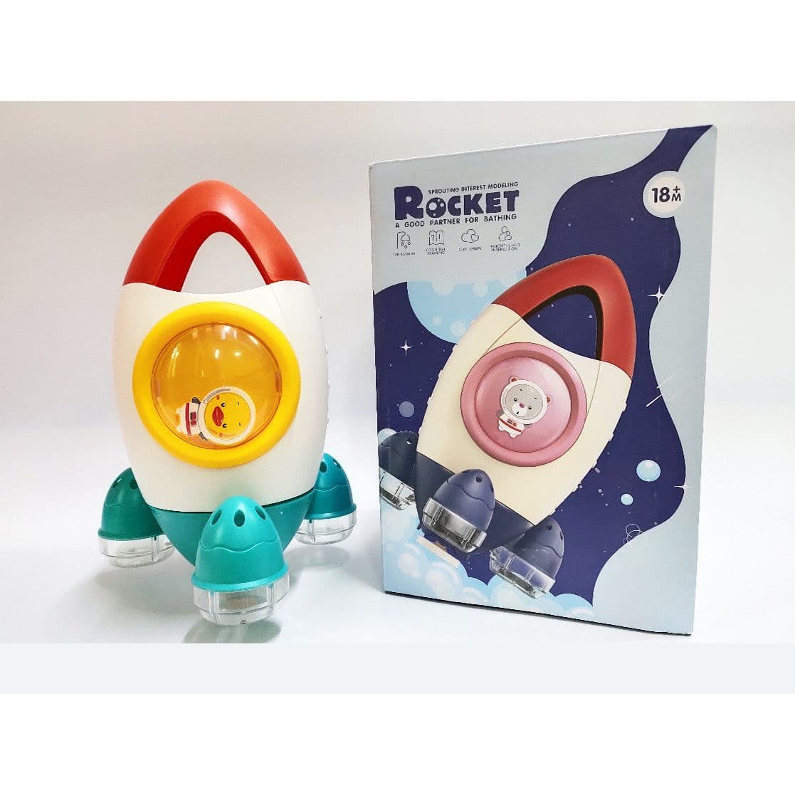 image-Children's Bathroom Water Spray Rocket Toy