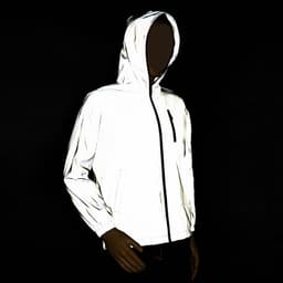 image-Men's Reflective Zipper Windbreaker Jacket