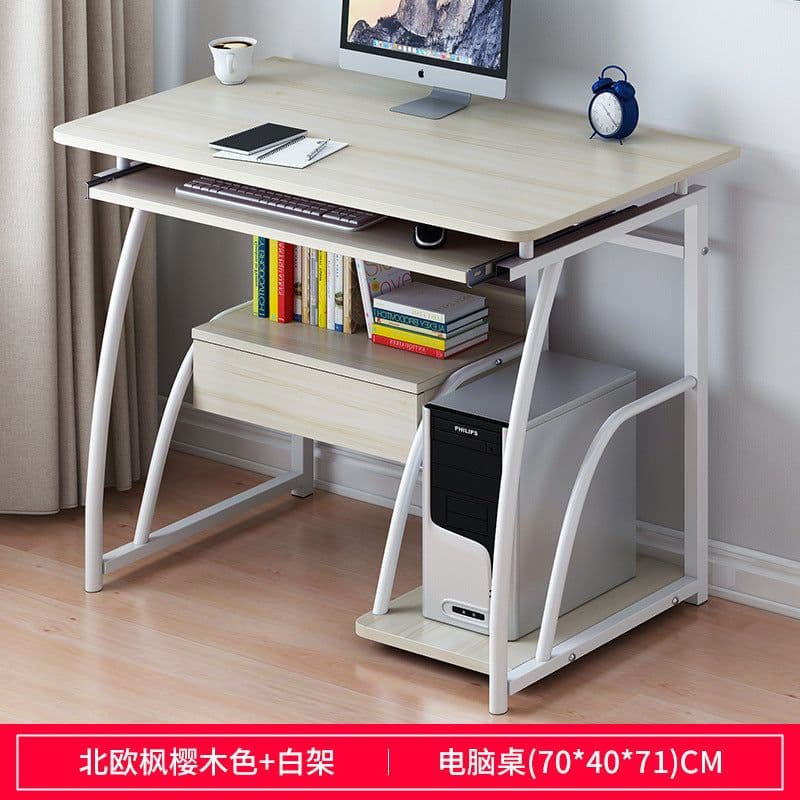 image-Simple Modern Computer Desk 60cm North American Black Walnut