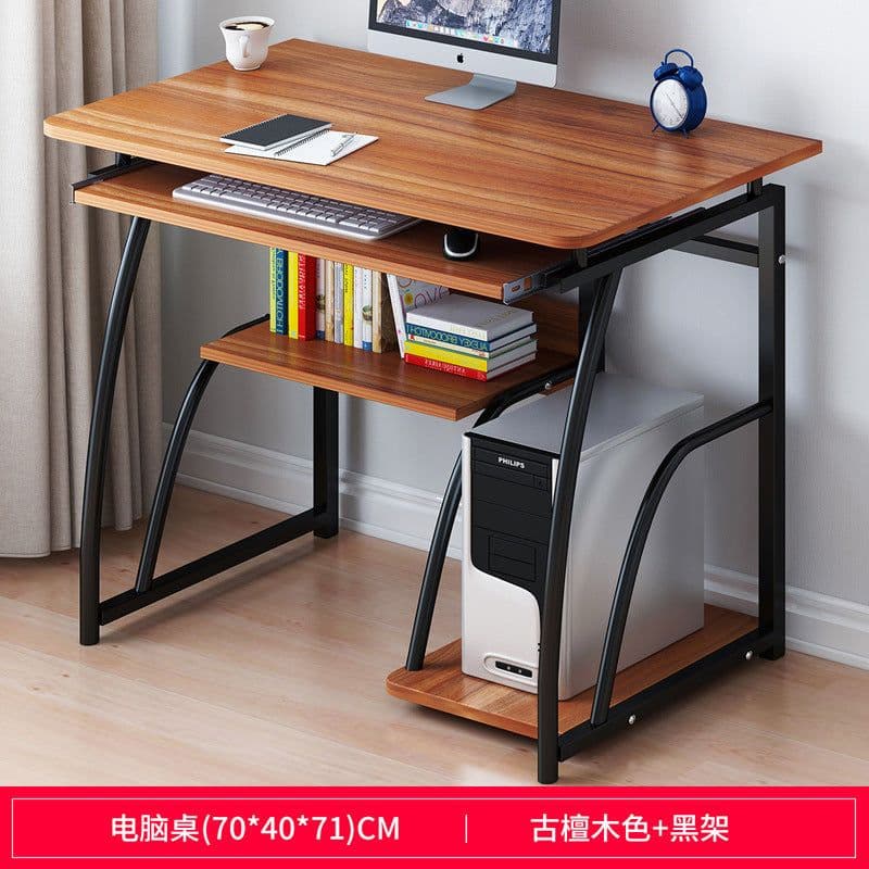 image-Simple Modern Computer Desk 60cm North American Black Walnut