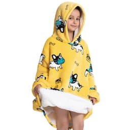 image-Flannel TV Blanket Hooded Wearable Throw Oversized