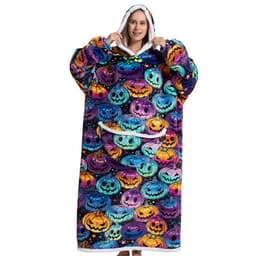 image-Flannel TV Blanket Hooded Wearable Throw Oversized