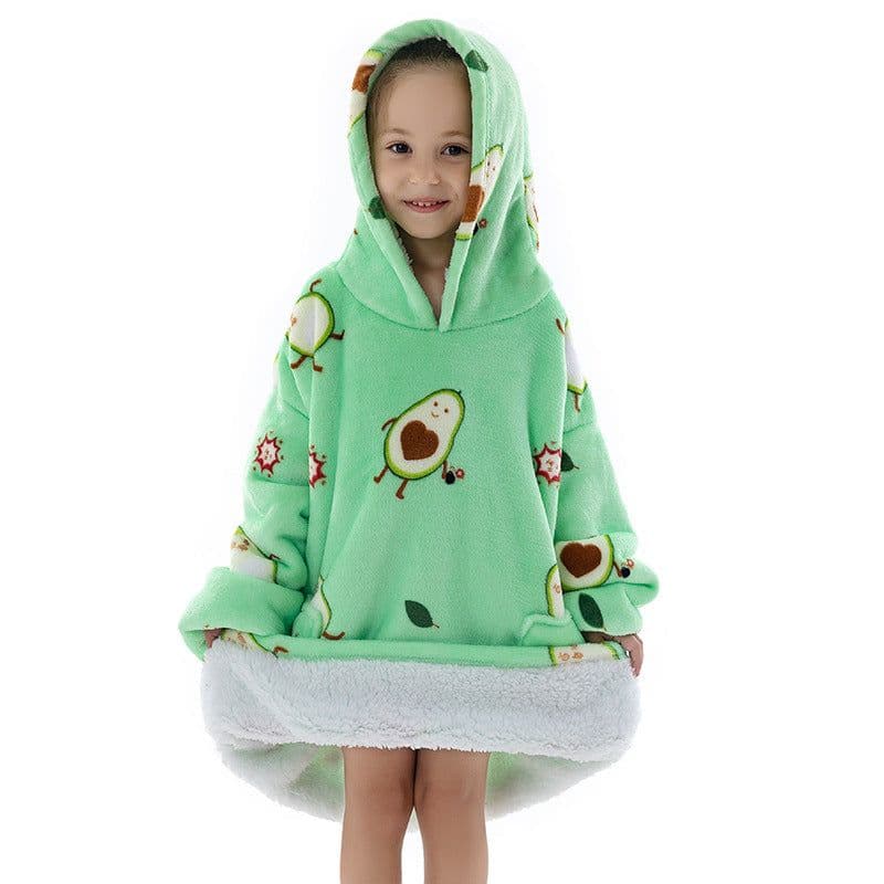 image-Flannel TV Blanket Hooded Wearable Throw Oversized