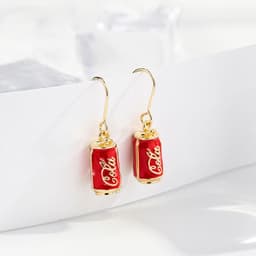 image-S925 Silver Needle Christmas Earrings Asymmetrical Holiday Gift