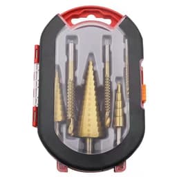 image-High-Speed Steel Titanium Step Drill Bit Set 6pcs