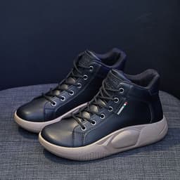image-Women's Platform Canvas Sneakers Lace-Up Casual Shoes 5895