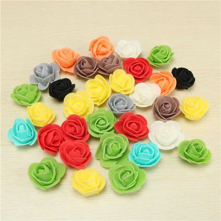 image-3.5cm PE Foam Rose Flower Heads for DIY Crafts
