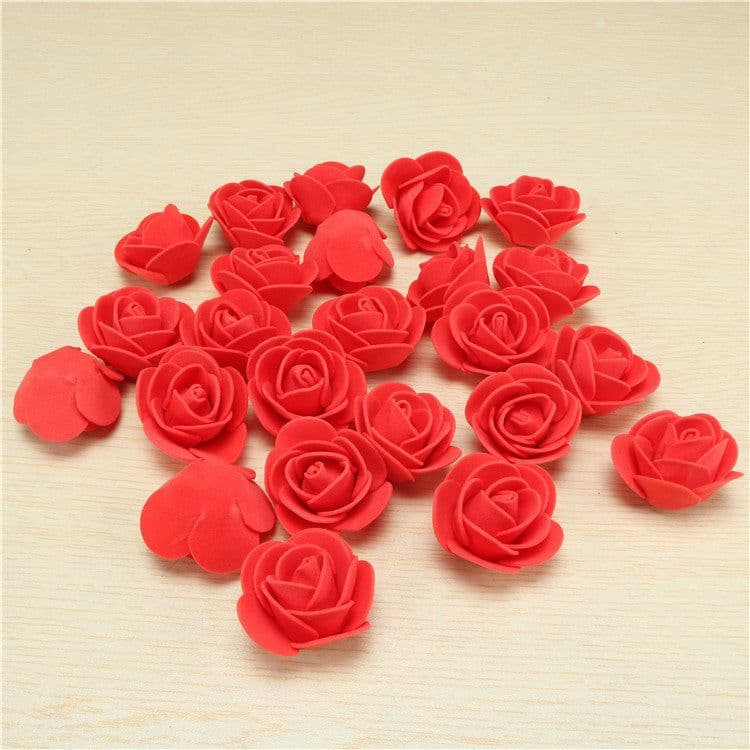 image-3.5cm PE Foam Rose Flower Heads for DIY Crafts