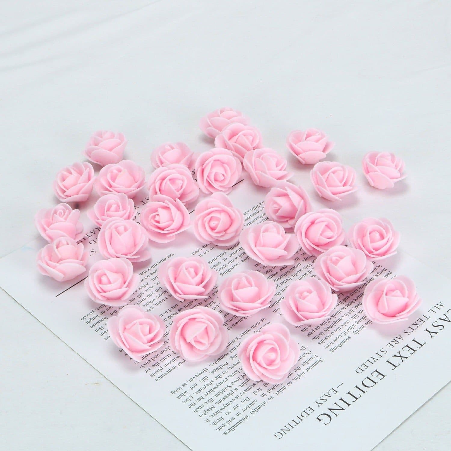 image-3.5cm PE Foam Rose Flower Heads for DIY Crafts