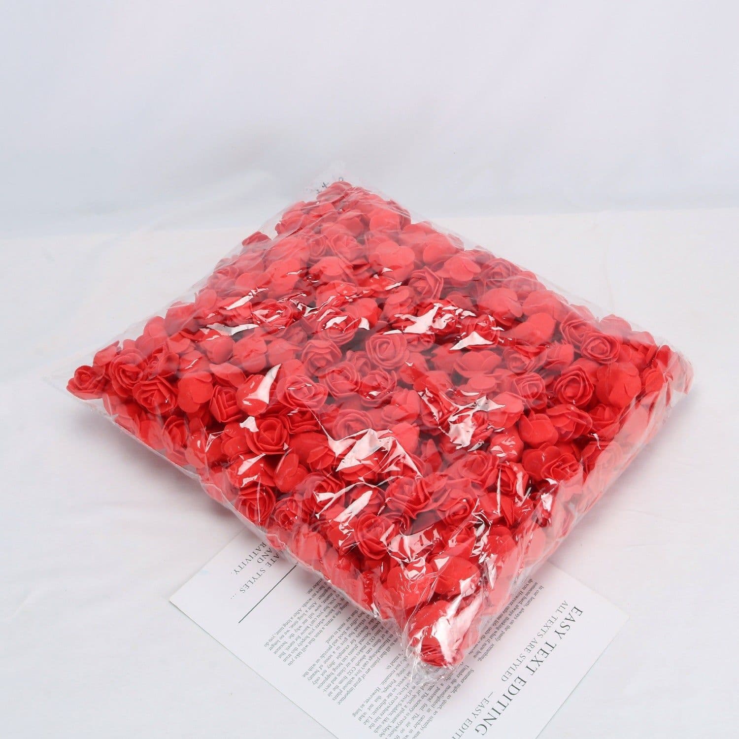 image-3.5cm PE Foam Rose Flower Heads for DIY Crafts
