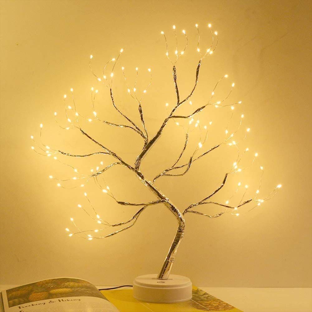 image-Cai Ling LED Tree Light 108 Bulbs Pink Rose Flower Decorative