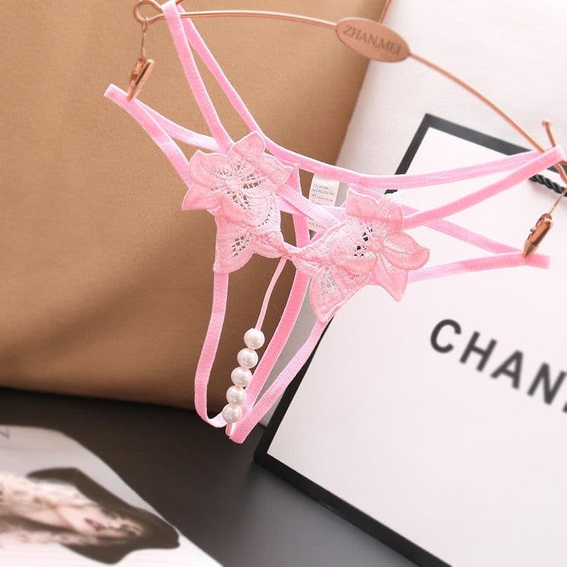image-Women's Low Waist Solid Color Thong Underwear One Size