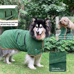 image-Xinyin Dog Bathrobe Towel 300G Microfiber Quick-Dry Absorbent