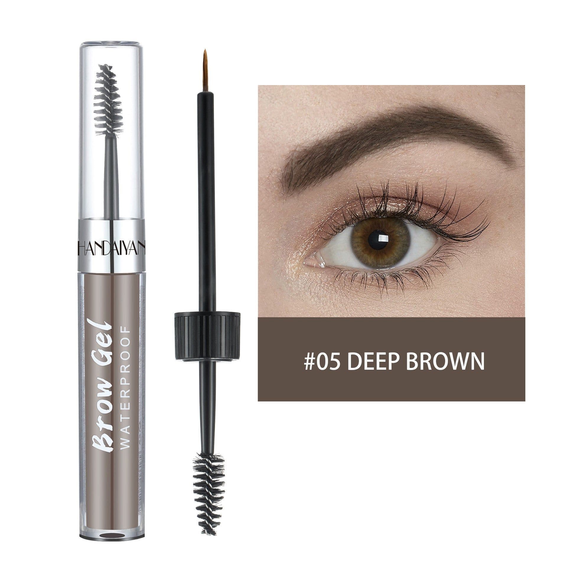 image-HANDAIYAN 8-Color Waterproof Eyebrow Dye Liquid with Double-Ended Brush