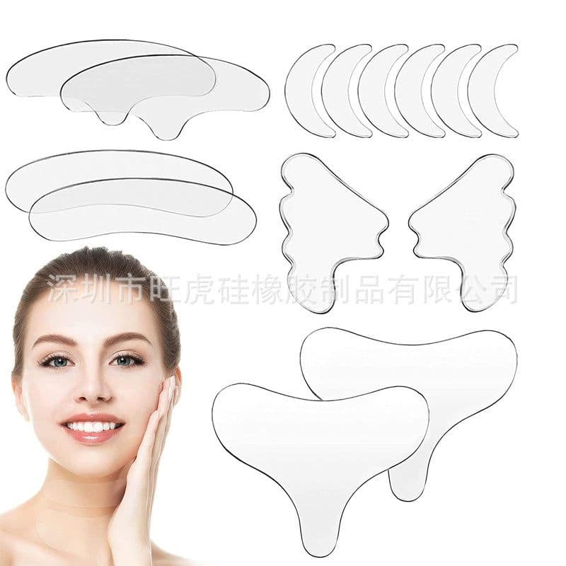 image-Wanghu Silicone Anti-Wrinkle Patches 18-Piece Set Reusable