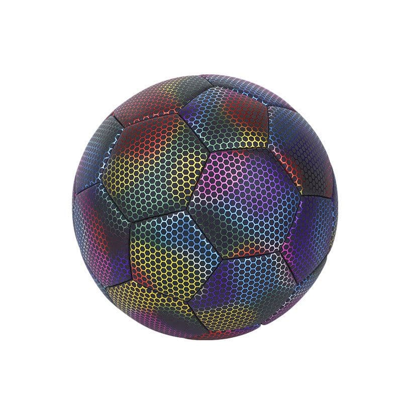 image-Smeber Reflective PU Football Size 5 Machine Sewn