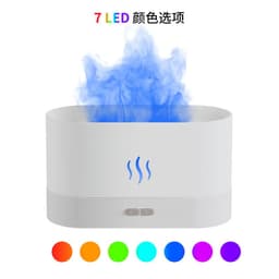 image-Flame Aroma Diffuser Humidifier with 7 Color Light