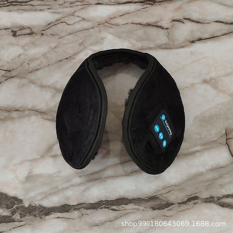 image-Bluetooth Earmuffs Winter Warm Wireless Music USB Charging Black