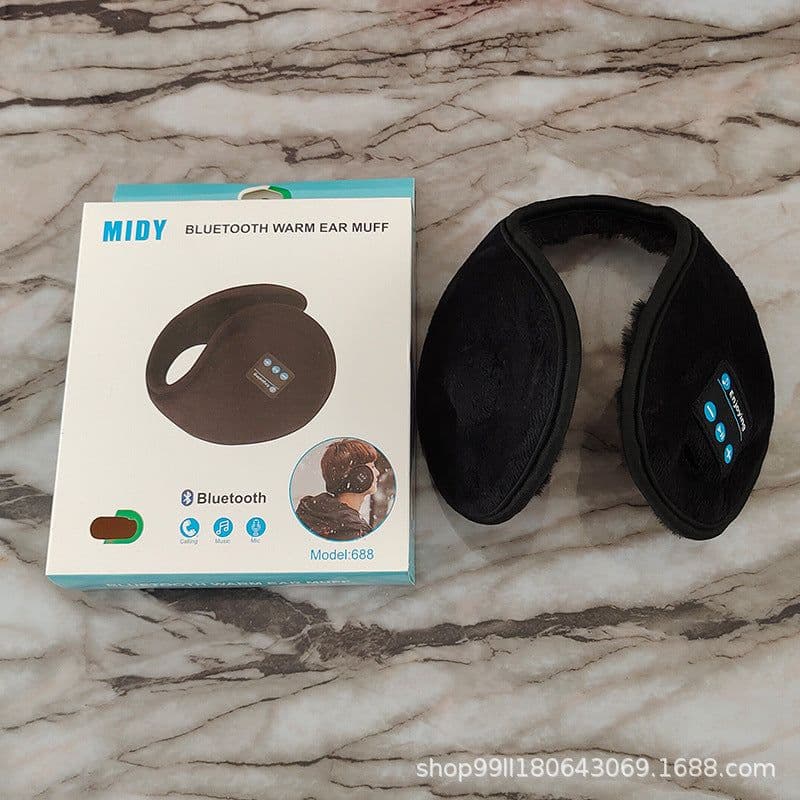image-Bluetooth Earmuffs Winter Warm Wireless Music USB Charging Black