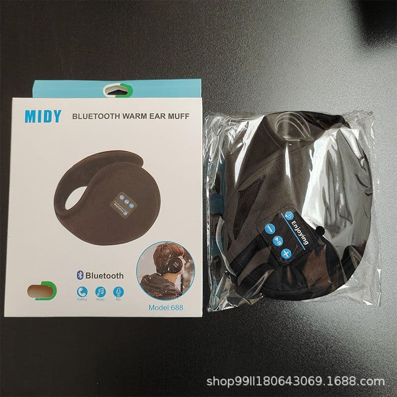 image-Bluetooth Earmuffs Winter Warm Wireless Music USB Charging Black