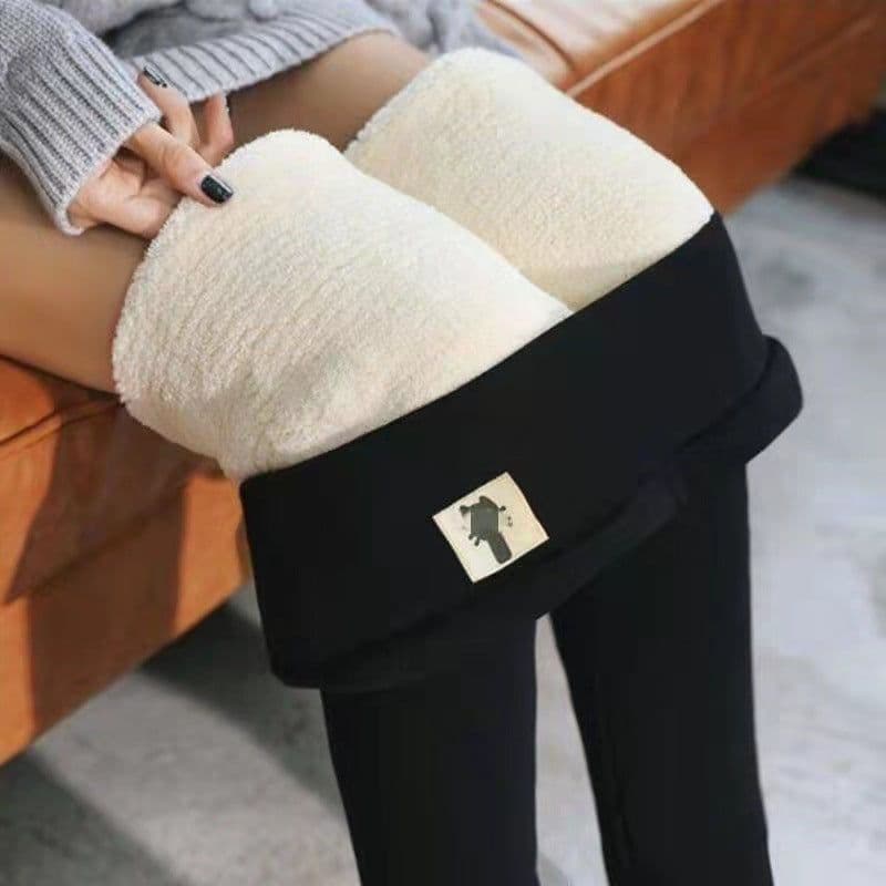 image-Women's High Waist Fleece Lined Leggings Thermal Warm Pants