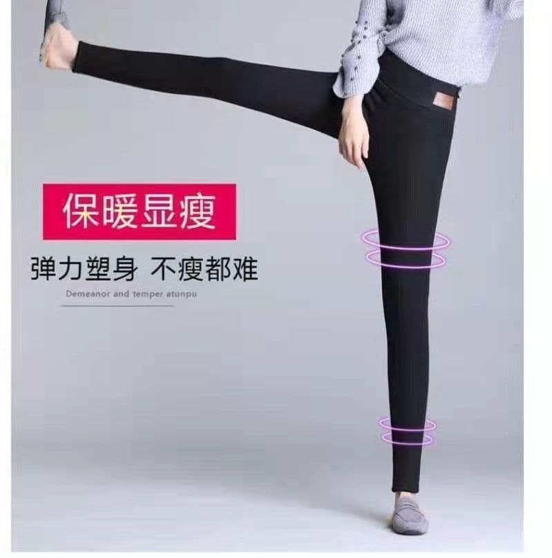 image-Women's High Waist Fleece Lined Leggings Thermal Warm Pants
