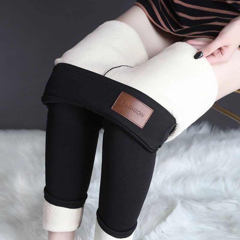 image-Women's High Waist Fleece Lined Leggings Thermal Warm Pants