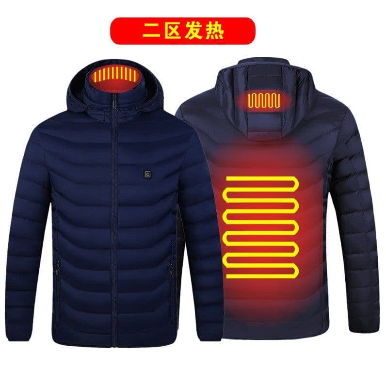 image-Men's Women's USB Heated Jacket Outdoor Warm Electric Clothing