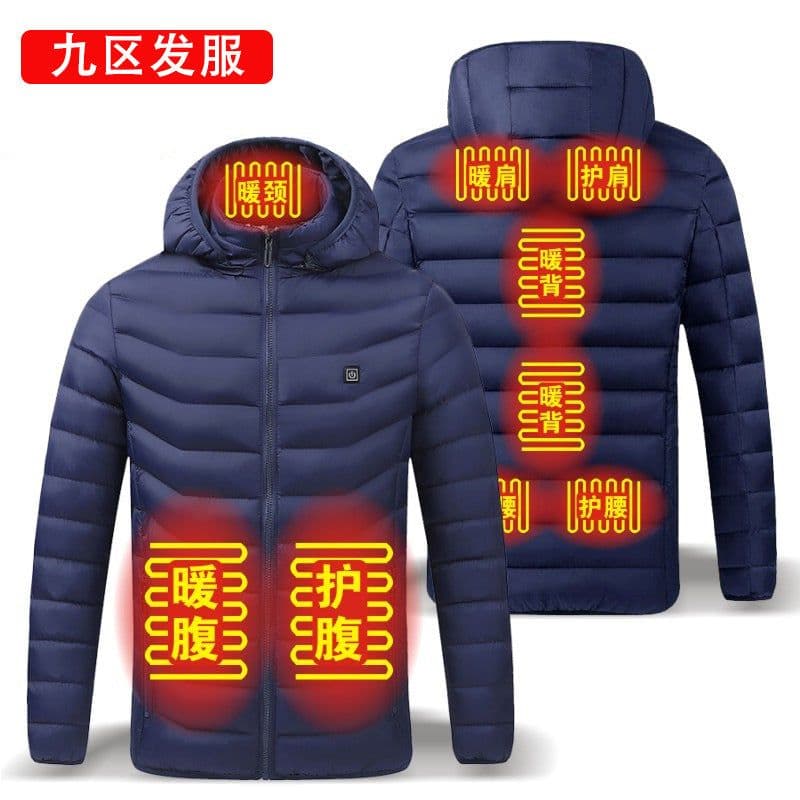 image-Men's Women's USB Heated Jacket Outdoor Warm Electric Clothing