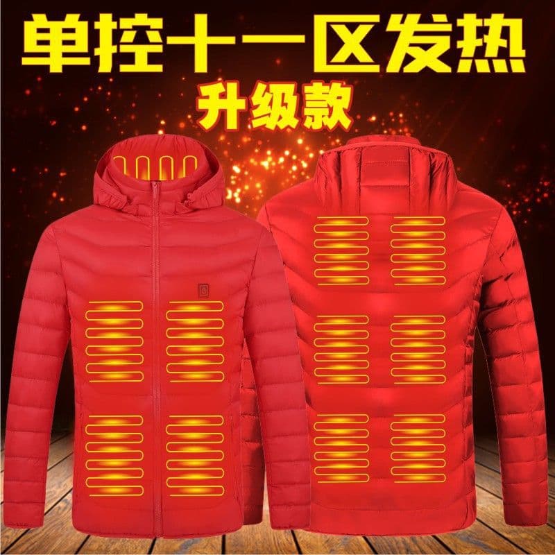 image-Men's Women's USB Heated Jacket Outdoor Warm Electric Clothing