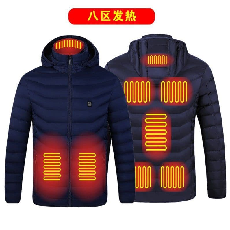image-Men's Women's USB Heated Jacket Outdoor Warm Electric Clothing