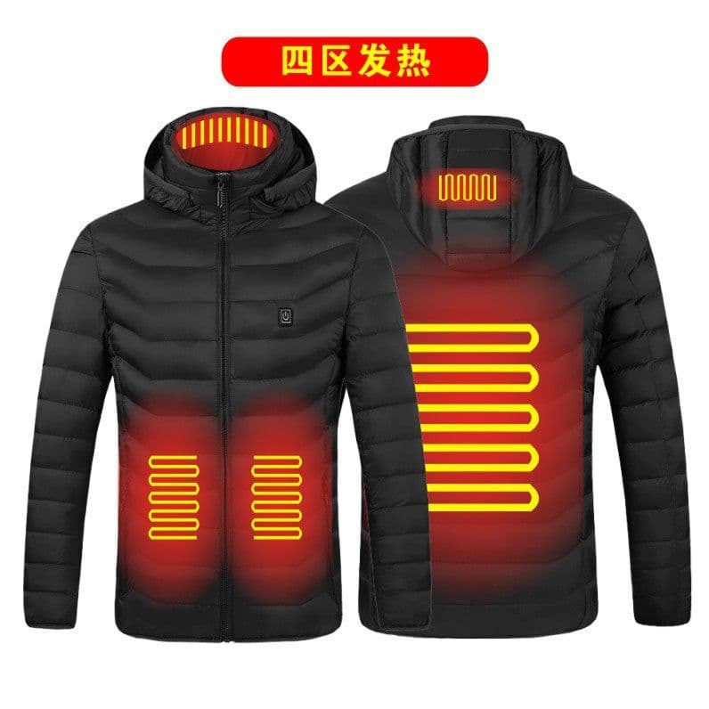 image-Men's Women's USB Heated Jacket Outdoor Warm Electric Clothing