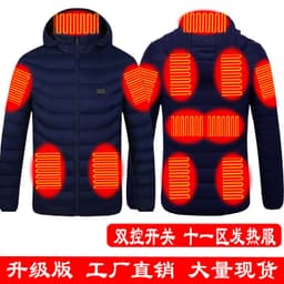 image-Men's Women's USB Heated Jacket Outdoor Warm Electric Clothing