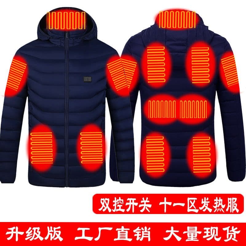 image-Men's Women's USB Heated Jacket Outdoor Warm Electric Clothing