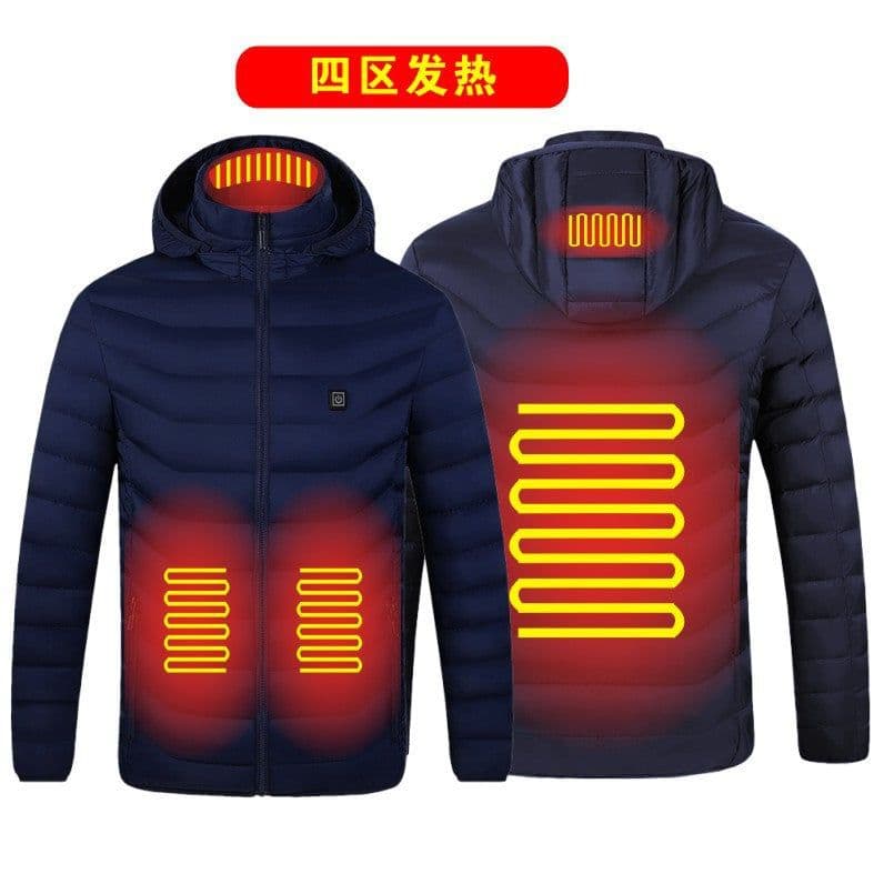 image-Men's Women's USB Heated Jacket Outdoor Warm Electric Clothing