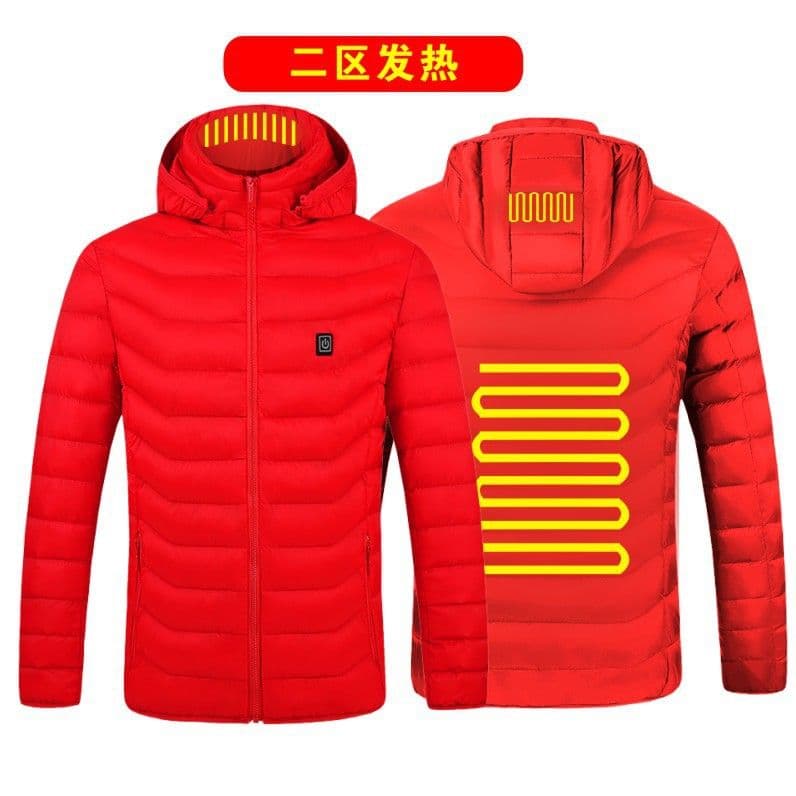 image-Men's Women's USB Heated Jacket Outdoor Warm Electric Clothing