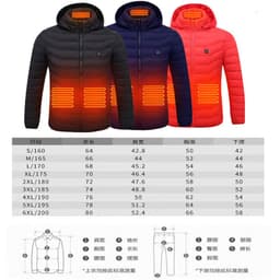 image-Men's Women's USB Heated Jacket Outdoor Warm Electric Clothing