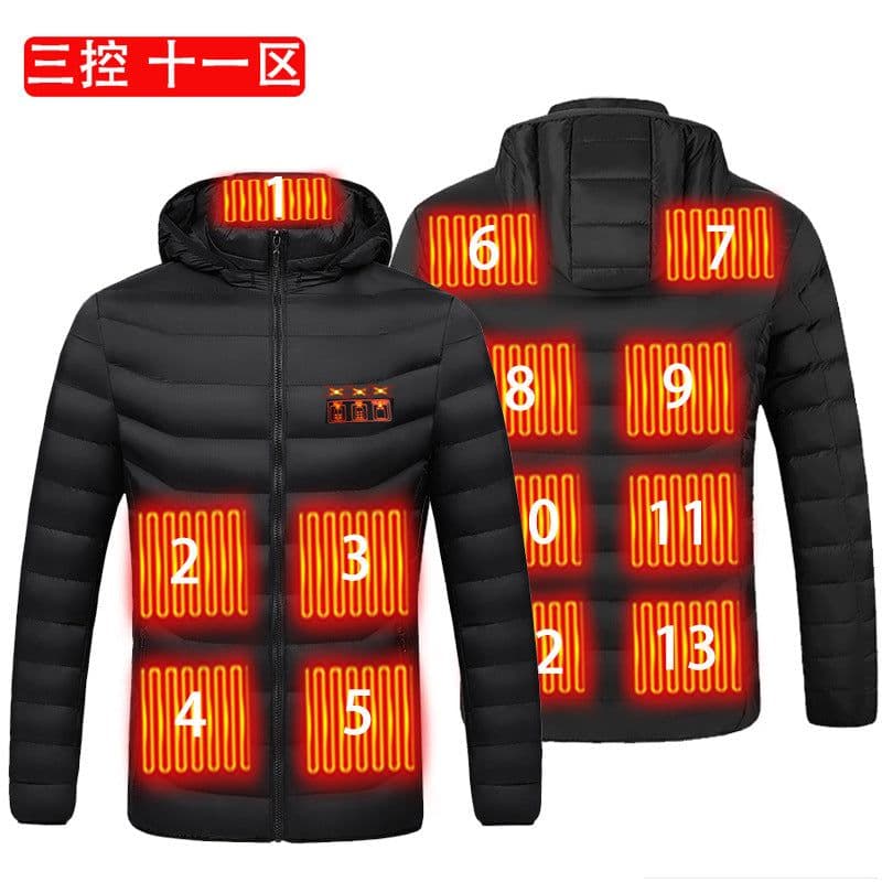 image-Men's Women's USB Heated Jacket Outdoor Warm Electric Clothing