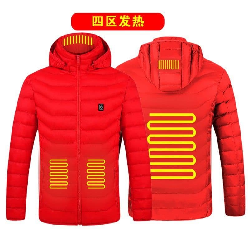 image-Men's Women's USB Heated Jacket Outdoor Warm Electric Clothing