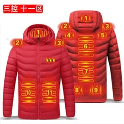 image-Men's Women's USB Heated Jacket Outdoor Warm Electric Clothing