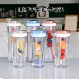 image-TinoMicro Plastic Straw Water Bottle 800ML Large Capacity