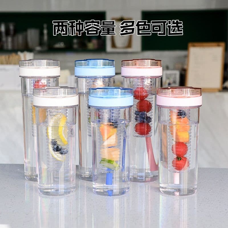 image-TinoMicro Plastic Straw Water Bottle 800ML Large Capacity