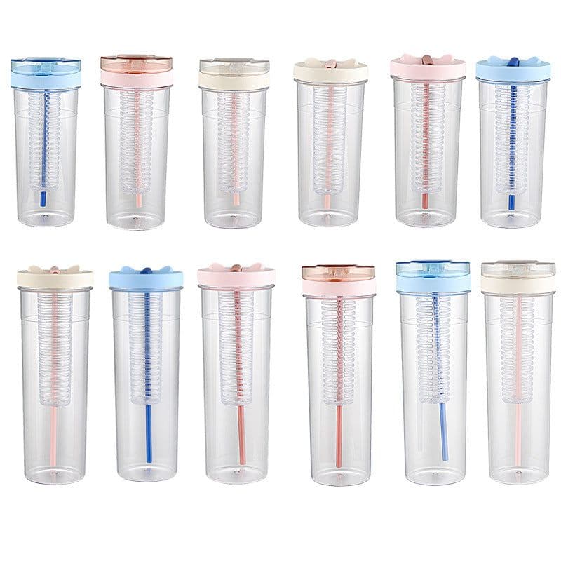 image-TinoMicro Plastic Straw Water Bottle 800ML Large Capacity